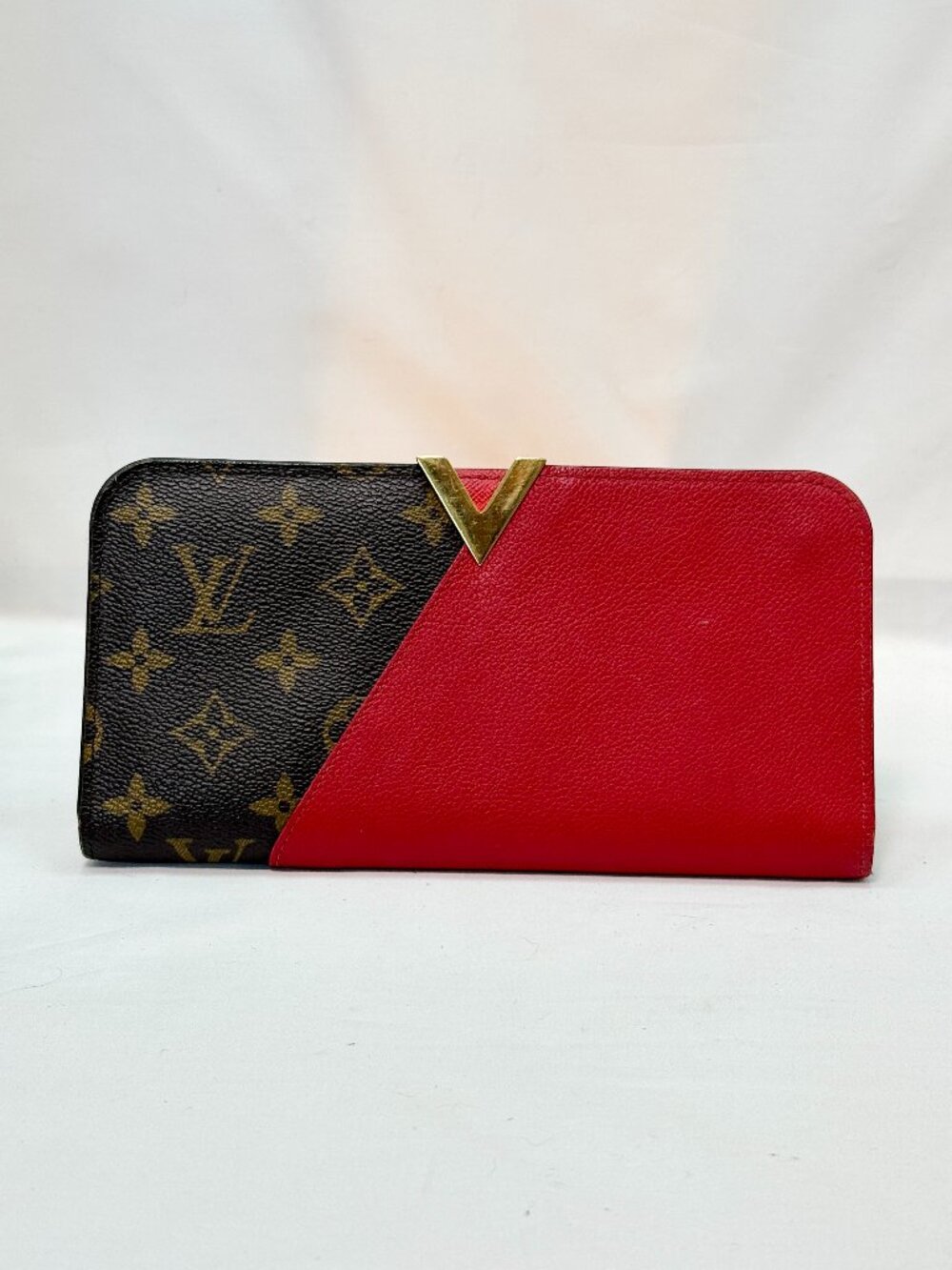 Louis Vuitton Kimono Wallet Cerise Red Monogram 2016 Leather V Clasp